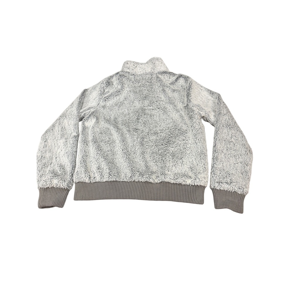 Patagonia Los Gatos Full Zip Fleece Jacket Womens Medium Grey White Bomber Mock - Picture 3 of 13